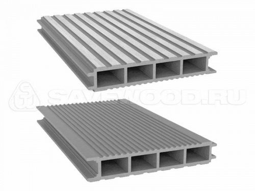 Террасная доска Savewood Standard Ulmus пепельный 6000х148x25 мм