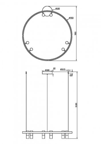 Подвесной светильник Maytoni Satellite MOD102PL-L42BK 40W черный