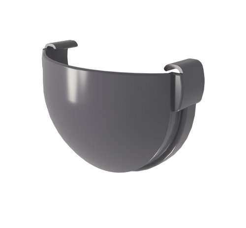 Заглушка желоба Дизайн 135 ПВХ Grand Line графит RAL 7024