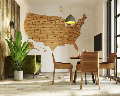 Виниловая плитка ПВХ Stone Floor SPC Дуб Лофт Коричневый