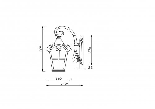 Настенный светильник (бра) Outdoor Albion O413WL-01BZ