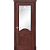 Межкомнатная дверь La Porte серия Classic модель 300.7 красное дерево со стеклом Аврора