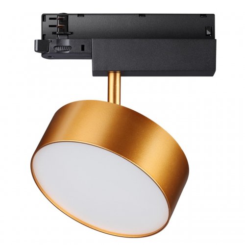 Трековый светодиодный светильник 3х-фазный Novotech Port 358760 24W матовое золото