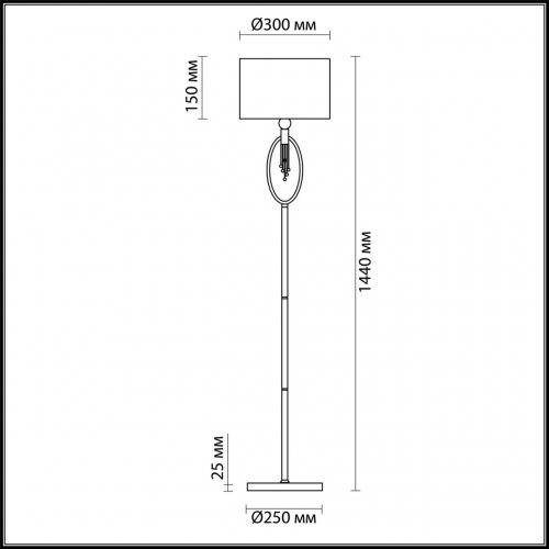 Торшер Lumion Santiago 4515/1F E27 60 Вт