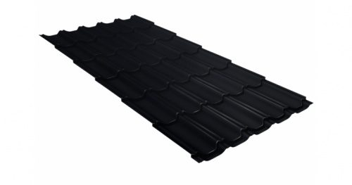 Металлочерепица Grandline Квинта плюс 0.5 Velur X RAL 9005 черный