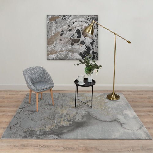 Турецкий ковер Almira HE378A Grey/Gold 3x2 м прямоугольный