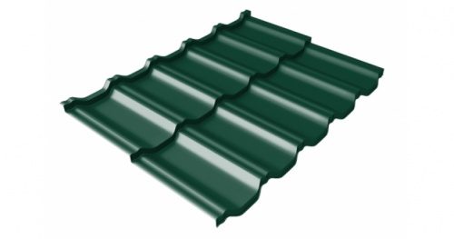 Металлочерепица Grandline модульная Квинта Uno c 3D резом 0.45 Drap RAL 6005 зеленый мох