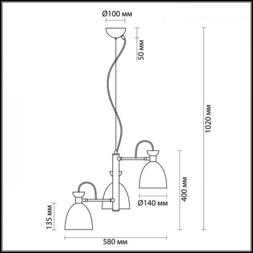 Люстра Lumion Kizzy 3735/3 E27 180 Вт