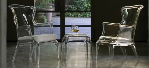 Стол-пуф прозрачный пластиковый Pasha прозрачный