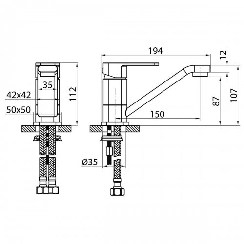 Смеситель Elghansa Mondschein 1630235 для раковины хром
