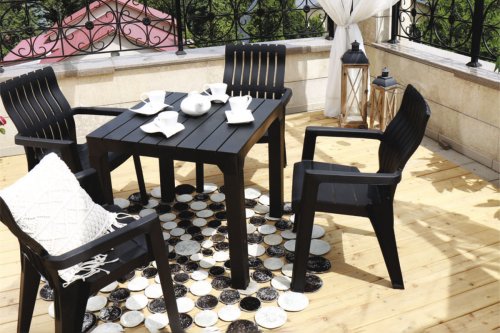 Комплект мебели Rattan Boston Set антрацит