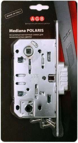 Защелка AGB серия Mediana Polaris WC мат. хром