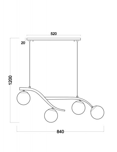 Подвесной светильник Freya Rosella FR8015PL-04BS