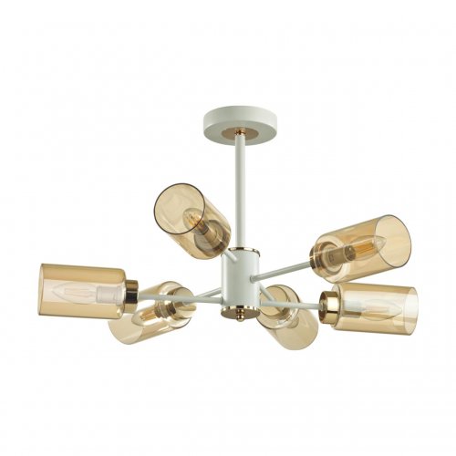 Люстра потолочная Lumion Dallin 5639/6C 6*40W белый, золотой