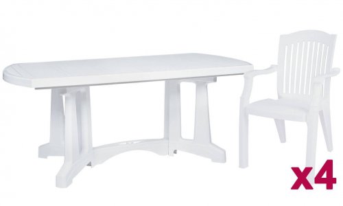 Комплект пластиковой мебели Classic белый
