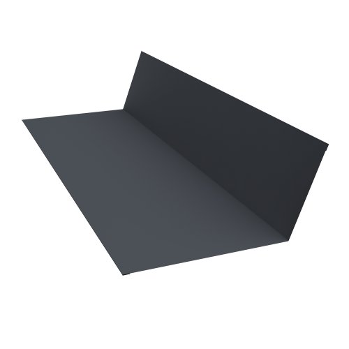 Планка примыкания 150х250 0.5 Satin с пленкой RAL 7024 мокрый асфальт (2м)