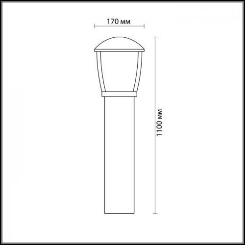 Уличный светильник 110 см Odeon Light Tako 4051/1F E27 100 Вт
