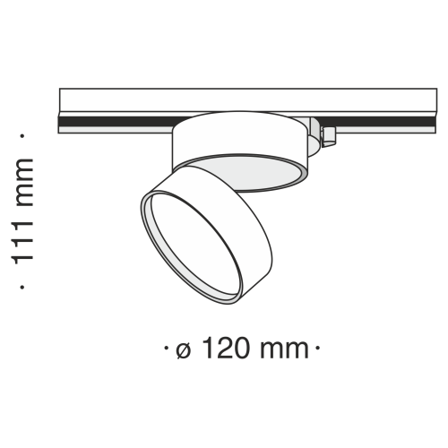 Трековый светильник Technical ONDA TR007-1-18W3K-B4K