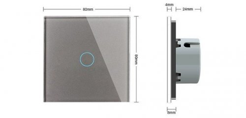 WiFi Сенсорный однолинейный проходной выключатель Livolo ZigBee (серый) VL-C701SZ-15