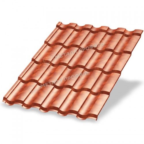 Металлочерепица МП Монтекристо-M (КЛМА-02-Anticato-0.5) Anticato Терракотовый