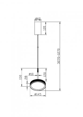 Подвесной светильник Maytoni El MOD041PL-L15GB3K 12W черный/золото