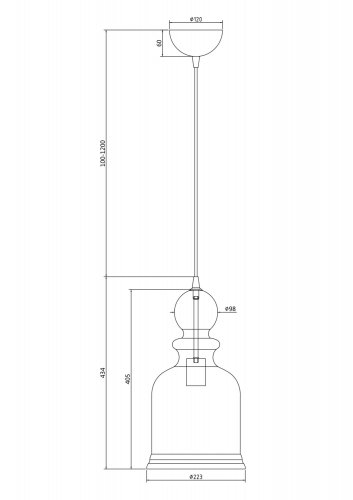 Подвесной светильник Maytoni Tone P035PL-01CH 60W хром