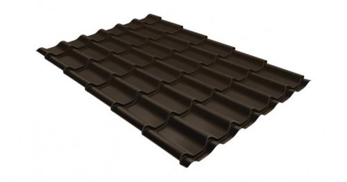 Металлочерепица Grandline Классик 0.5 Rooftop Бархат RR 32 темно-коричневый
