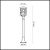 Уличный светильник 150 см Odeon Light Lagra 2287/1A E27 100 Вт