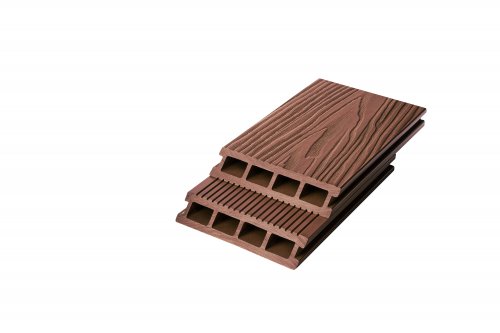 Террасная доска T-DECKS Premium 3D Optima Classic+Solo, без обработки, 4000х150х25мм, цвет терракот