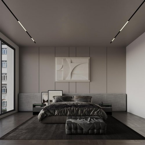 Трековый низковольтный смарт-светильник диммируемый со сменой цв.температуры (пульт ДУ отдельно) Novotech Flum цвет черный арт. 359486 3000-6500K 24W LED