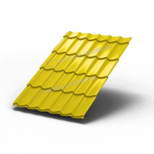 Металлочерепица МП Макси (ПЭ-01-1018-0.45) 1018 Желтый цинк