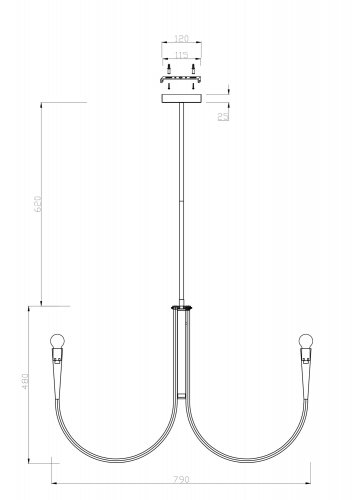 Подвесной светильник Freya Branches  FR5253PL-08N 40W никель