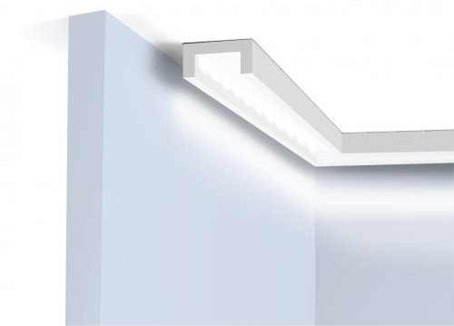 Карниз под покраску Hiwood LB30 с подсветкой 2000x30x15