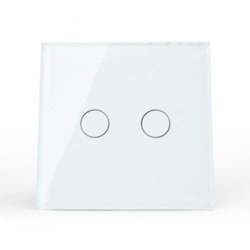 Сенсорный выключатель Livolo двухлинейный (белый) VL-C702-11