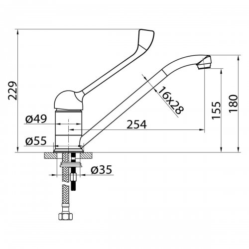 Смеситель Elghansa Kitchen 56A0147 для кухни хром