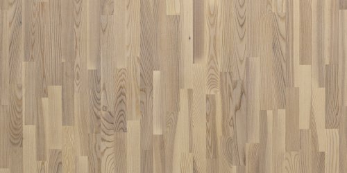 Паркетная доска Focus Floor трехполосная Ясень Кантри, белый матовый лак (Ash Mistral White Matt 3S) (3,41 м2)