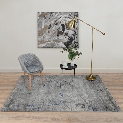 Турецкий ковер Almira E1621 Grey/N.Blue 3,4x2,4 м прямоугольный