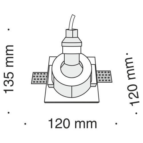 Встраиваемый светильник Technical Gyps Modern DL001-1-01-W