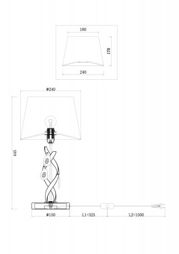 Настольный светильник Freya Monique FR2001TL-01G