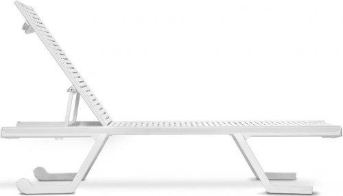 Шезлонг металлический Doge серый/белый