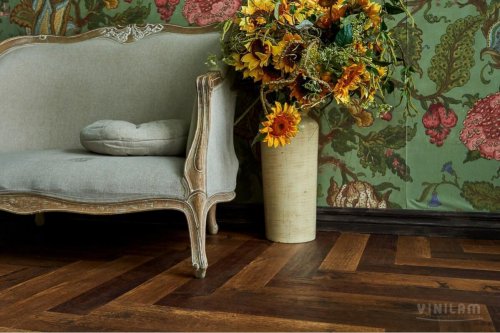 Виниловый ламинат Vinilam Parquet Herringbone Парижский паркет