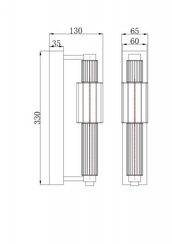 Настенный светильник (бра) Maytoni Verticale MOD308WL-L9CG3K