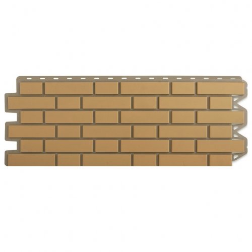 Фасадная панель Альта-Профиль Кирпич Клинкерный Бежевый 1217х444 мм
