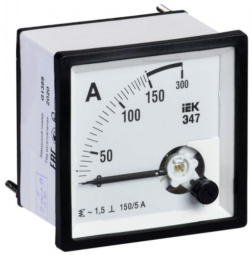 Амперметр Э47 72х72мм 150/5А кл. точн. 1.5 ИЭК IPA10-6-0150-E