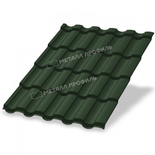 Металлочерепица МП Монтекристо-M (PURETAN-20-RR11-0.5) RR11 Элегантный зеленый