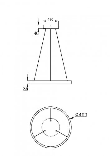 Подвесной светильник Maytoni Rim MOD058PL-L22BSK 24W латунь