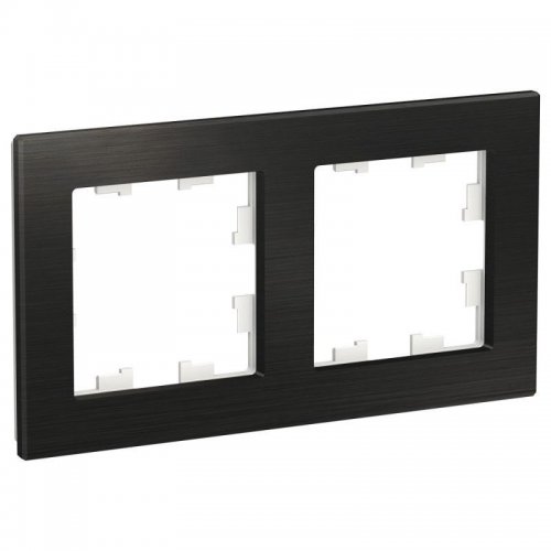 Рамка 2-м ATLASDESIGN NATURE металл оникс SchE ATN312302