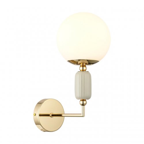 Настенный светильник Lumion Vivien цвет французское золото, серый, белый арт. 6580/1W  1*40W E14