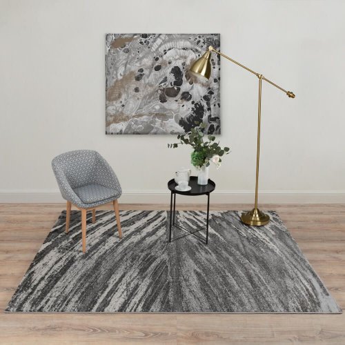 Турецкий ковер Almira HE417 D.Grey/Grey 3,4x2,4 м прямоугольный