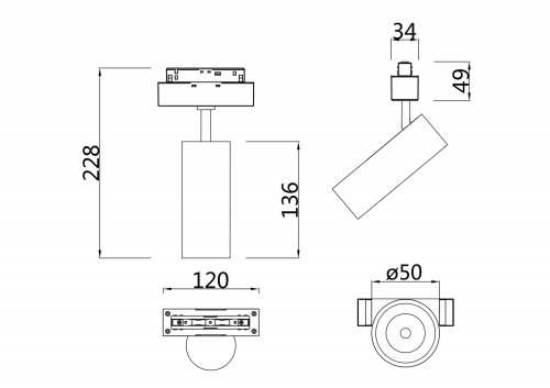 Трековый светильник Technical Focus TR019-2-10W3K-MG